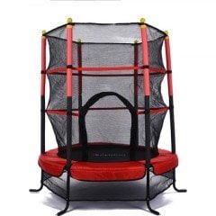 Leyaton Fileli Trambolin Çocuk Trambolini 140 Cm Büyük Boy 55 İnç LYT-03K