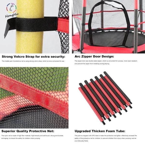 Leyaton Fileli Trambolin Çocuk Trambolini 140 Cm Büyük Boy 55 İnç LYT-03K