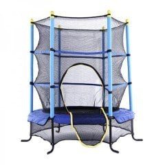 Leyaton Fileli Trambolin Çocuk Trambolini 140 Cm Büyük Boy 55 İnç LYT-03M