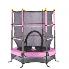 Leyaton Fileli Trambolin Çocuk Trambolini 140 Cm Büyük Boy 55 İnç LYT-03P