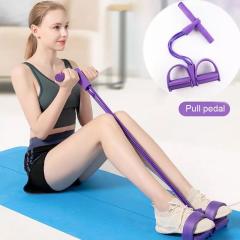 Body Trimmer 4 Lastikli Egzersiz Aleti El Ayak Direnç Yayı Lastiği Mavi