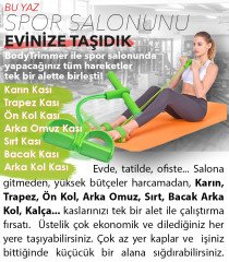 Body Trimmer 4 Lastikli Egzersiz Aleti El Ayak Direnç Yayı Lastiği Yeşil