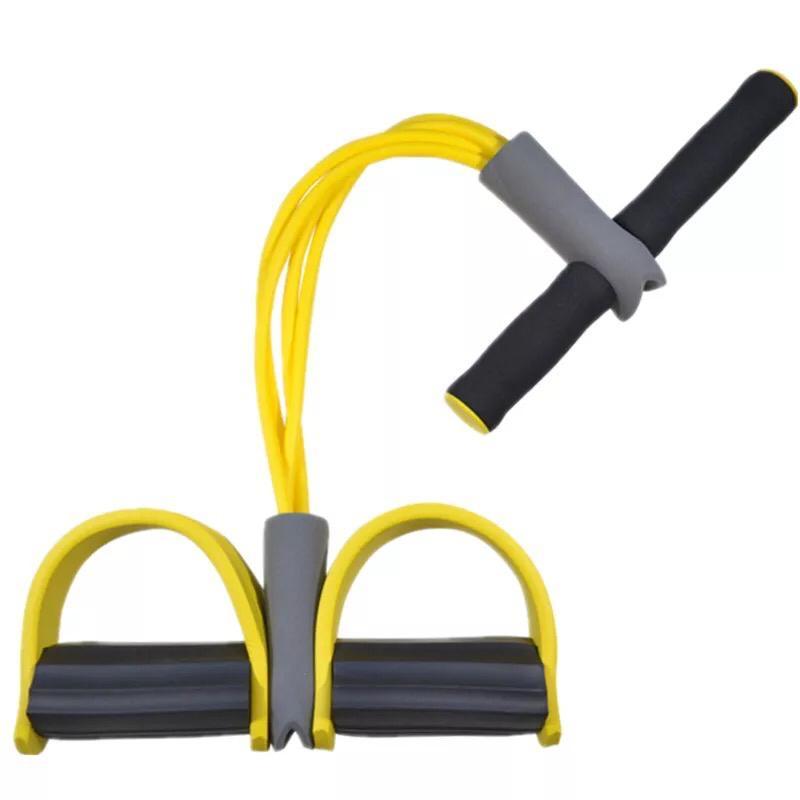 Body Trimmer 4 Lastikli Egzersiz Aleti El Ayak Direnç Yayı Lastiği Sarı