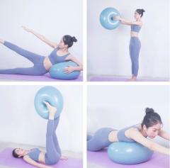 Clifton Mavi 50 Cm Pvc Donut Yoga Topu Ve Pompa