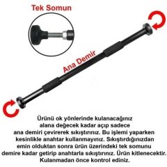 Leyaton Kapı Koridor Barfiksi (110 -140 cm )Ayarlanabilir