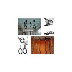 Jimnastik Halkası Güç Antrenmanı, Fitness, Çekip ve Dips için Ayarlanabilir Askılı 1 Çift