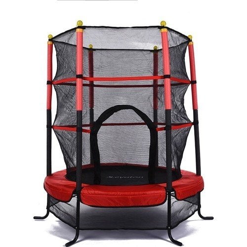 Leyaton Fileli Trambolin Çocuk Trambolini 140 Cm Büyük Boy 55 İnç
