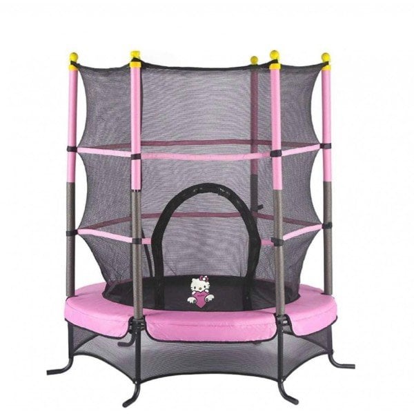 Leyaton Fileli Trambolin Çocuk Trambolini 140 Cm Büyük Boy 55 İnç