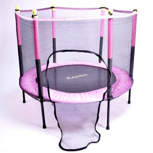 Leyaton Fileli Korumalı 140 Cm Çocuk Trampolini 55 İnç Trambolin