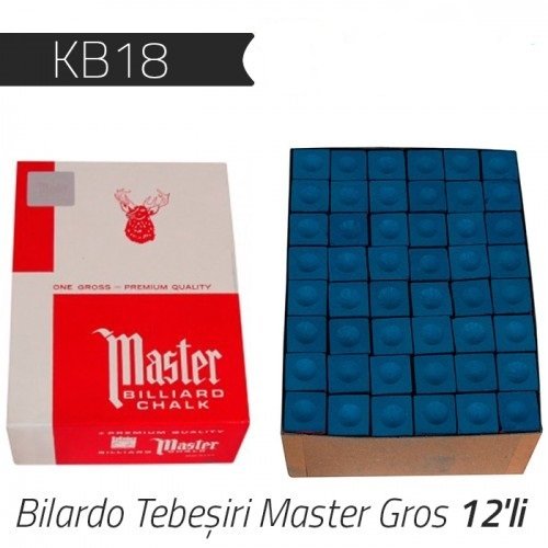Bilardo Tebeşiri Master Gros Tebeşir 12'li