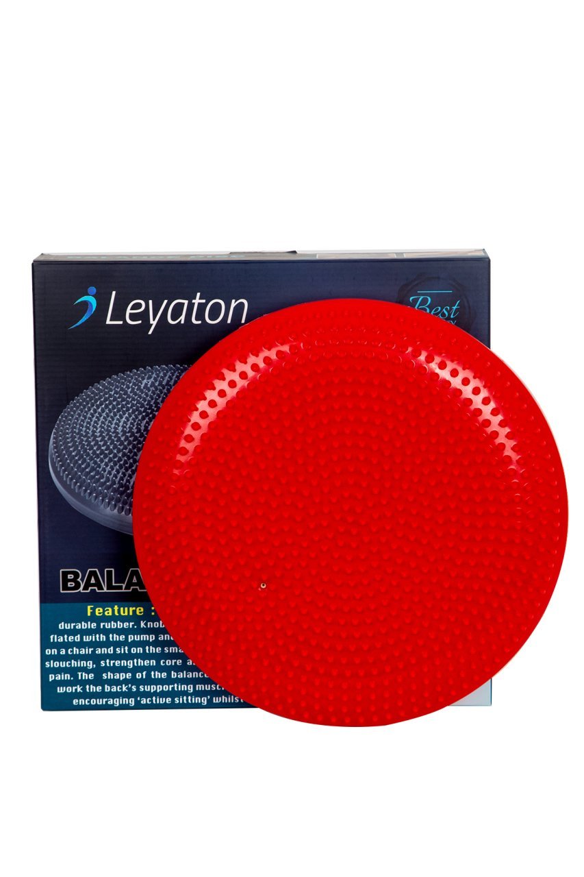 Leyaton Denge Diski Balance Trainer Denge Topu Pilates Balans Disk Kırmızı