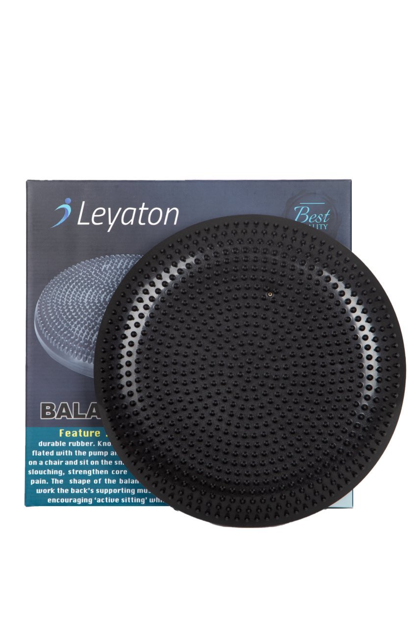 Leyaton Denge Diski Balance Trainer Denge Topu Pilates Balans Disk Siyah
