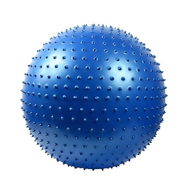 Leyaton Dikenli Jimnastik Topu 65 cm Mavi+ Pompa Hediyeli