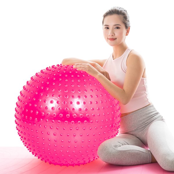 Leyaton Dikenli Jimnastik Topu 65 cm Pembe + Pompa Hediyeli