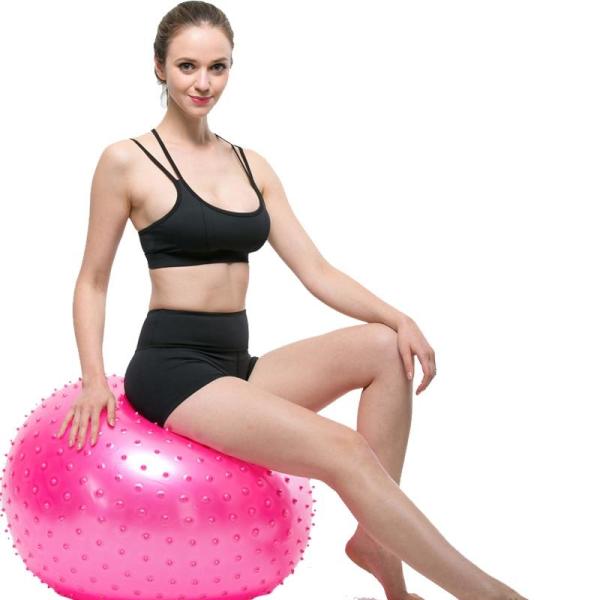 Leyaton Dikenli Jimnastik Topu 65 cm Pembe + Pompa Hediyeli