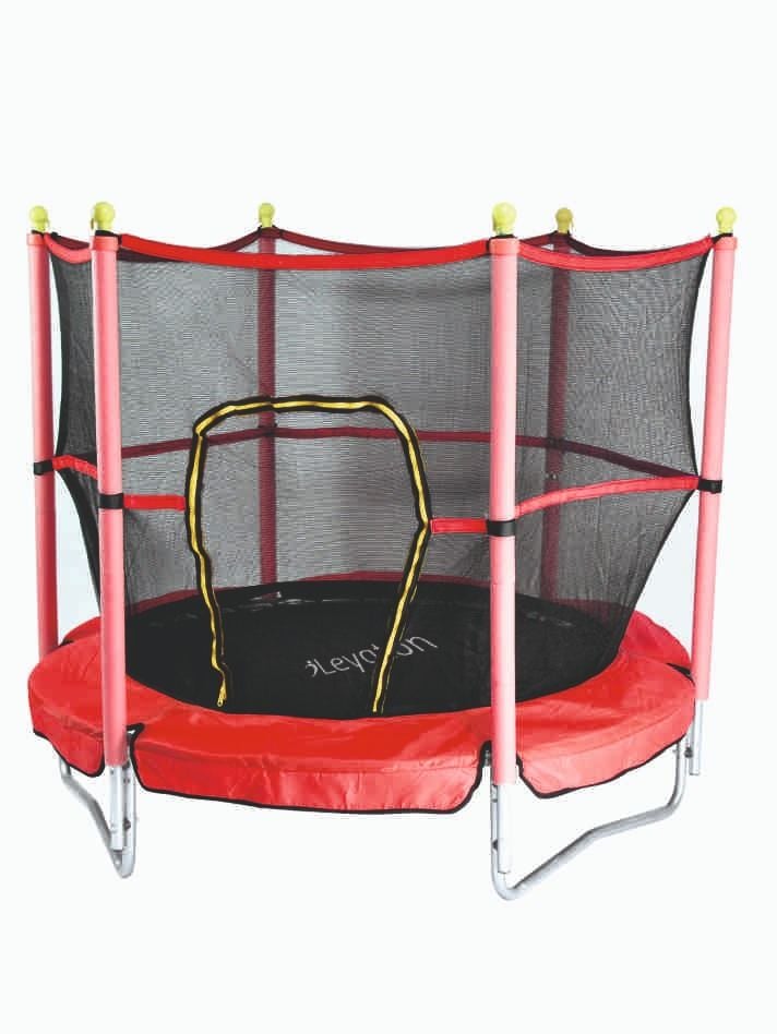 Trambolin Fileli Korumalı 152 Cm Kolay Kurulum Kırmızı