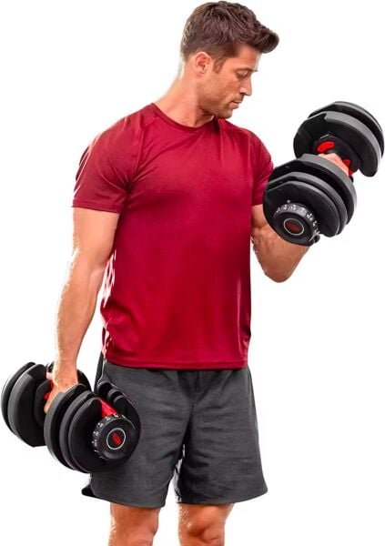 Ayarlanabilir Mekanizmalı Dambıl Seti Ev Fitness ve Güç Antrenman Seti 2 Adet 40 Kg