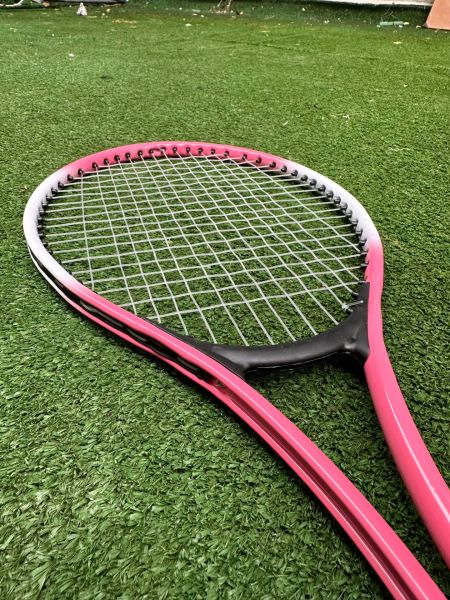 Çocuk Tenis Raketi Seti 21 Inç 1 Raket 1 Top Çantalı Set Pembe