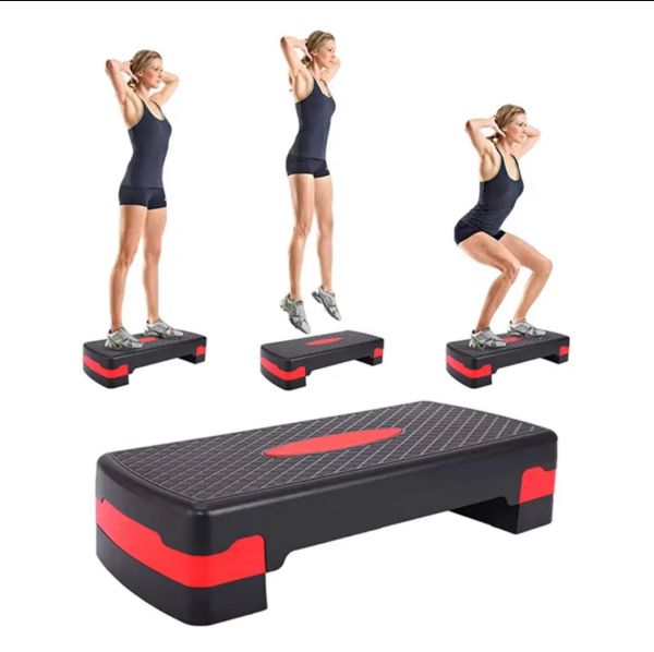 Step Tahtası İki Kademeli, Ayarlanabilir Egzersiz Aerobik Spor ve Fitness Adım Platformu