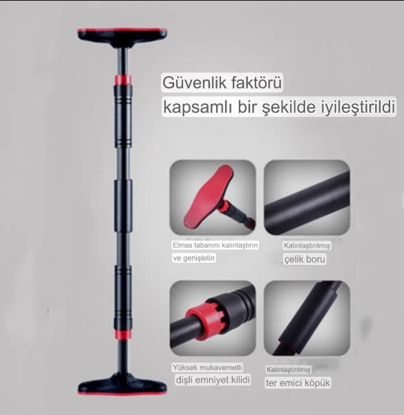 Kapı Barı Koridor Barfiksi Yeni Nesil (72-100 CM ) Barfix Spor Aleti Demiri Barfiks Çubuğu