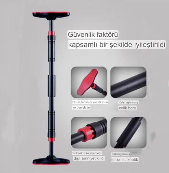 Kapı Barı Koridor Barfiksi Yeni Nesil (120-150 CM ) Barfix Spor Aleti Demiri Barfiks Çubuğu