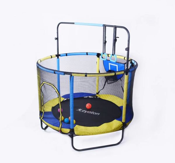 Çocuk Trambolini 150 Cm 60 Inç Güvenlik Fileli Ekstra Hediyeli Büyük Boy 5 Ft