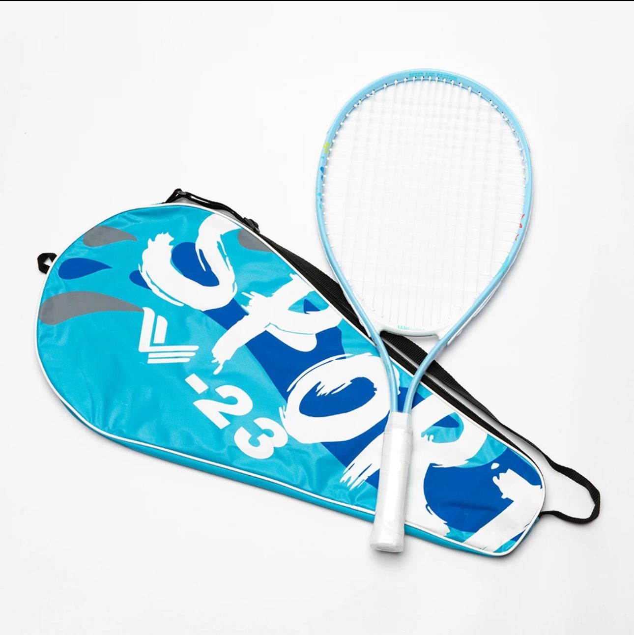 Komple Çantalı Kort Çocuk Tenis Raketi Set HKW23MAVİ