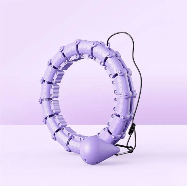 Akıllı Hula Hoop Çemberi 24 Bölüm Parça Fitness Spor Zayıflama Egzersiz Halkası Mor