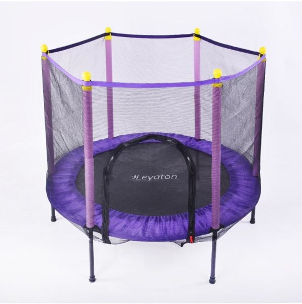 Leyaton Fileli Büyük Boy Trambolin 140 cm Çap Mor