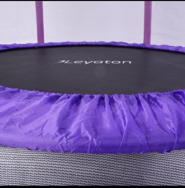 Leyaton Fileli Büyük Boy Trambolin 140 cm Çap Mor