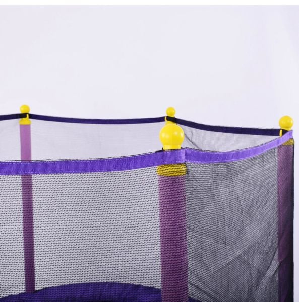 Leyaton Fileli Büyük Boy Trambolin 140 cm Çap Mor