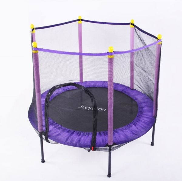 Leyaton Fileli Büyük Boy Trambolin 140 cm Çap Mor