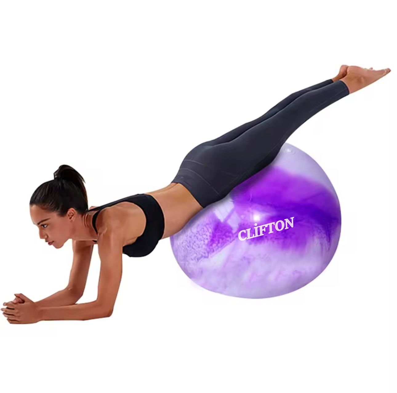 Yeni Nesil Deluxe 55 Cm Pilates Topu Mor