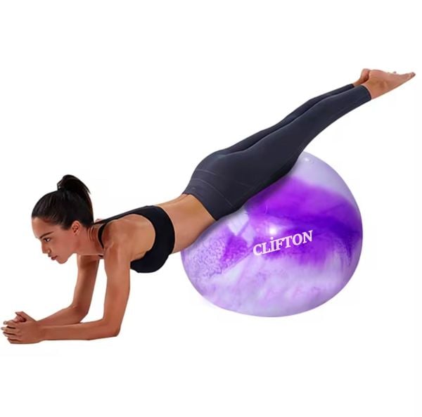 Yeni Nesil Deluxe 55 Cm Pilates Topu Mor
