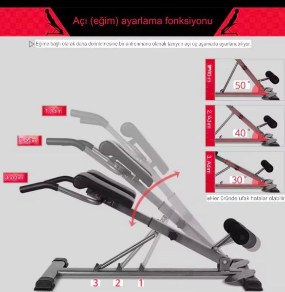 Hyperextension Ters Mekik Aleti G-12-45 Derece  Hiperekstansiyon Tezgahı