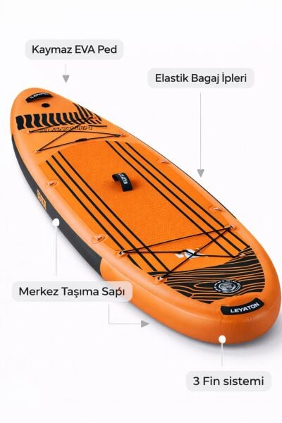 Stand Up Paddle Board 10.6 Inflatable - 320 X 82 X 15cm - Kürek Sörfü (ŞİŞME) Full Paket AS1