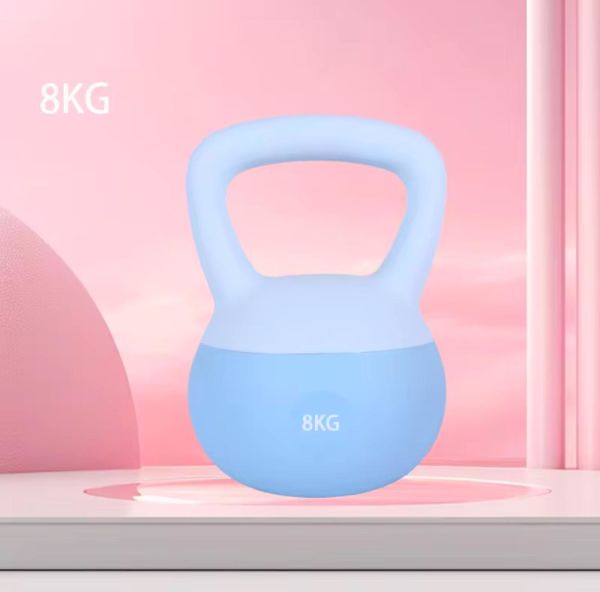 8 Kg Soft Kettlebell Yumuşak Tabanlı Metal Kumlu Ses Yapmaz Darbeye Dayanıklı