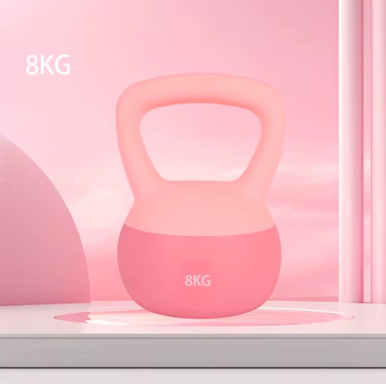8 Kg Soft Kettlebell Yumuşak Tabanlı Metal Kumlu Ses Yapmaz Darbeye Dayanıklı