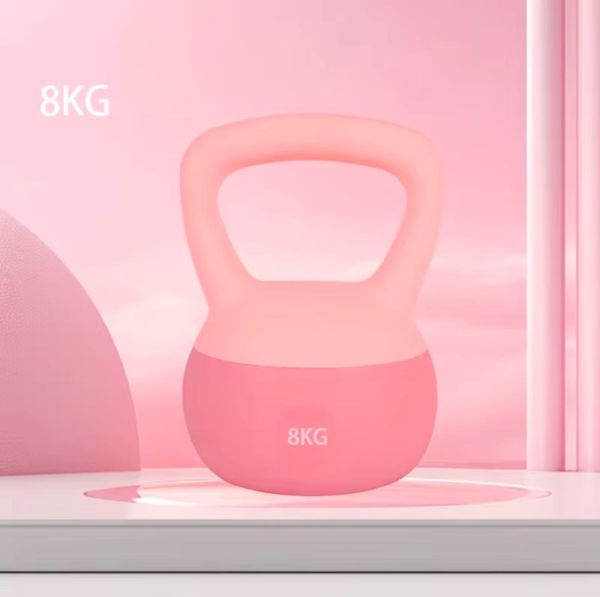 8 Kg Soft Kettlebell Yumuşak Tabanlı Metal Kumlu Ses Yapmaz Darbeye Dayanıklı