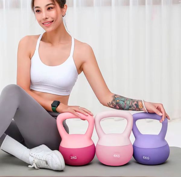 6 Kg Soft Kettlebell Yumuşak Tabanlı Metal Kumlu Ses Yapmaz Darbeye Dayanıklı