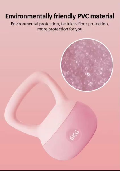 6 Kg Soft Kettlebell Yumuşak Tabanlı Metal Kumlu Ses Yapmaz Darbeye Dayanıklı