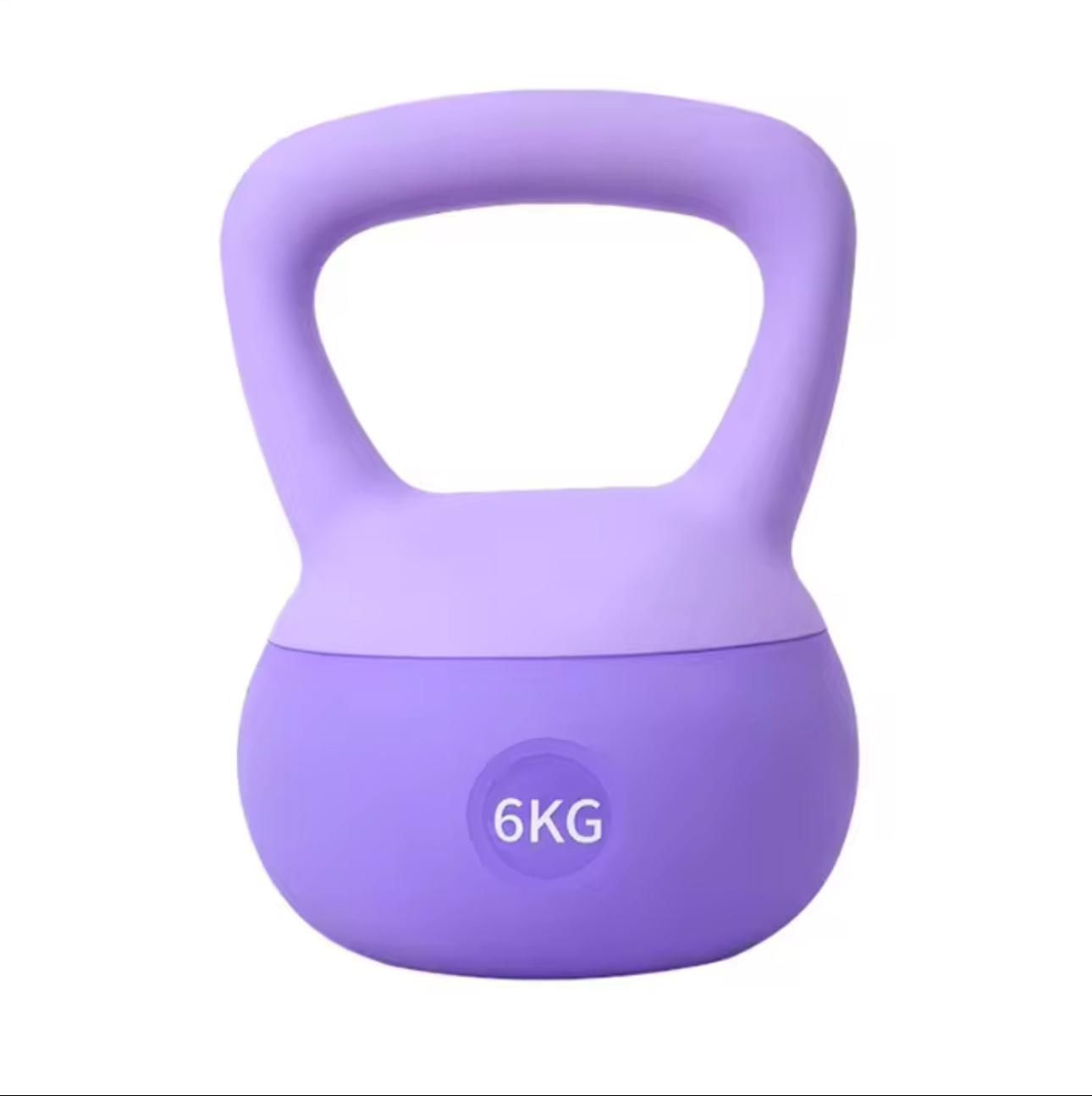 6 Kg Soft Kettlebell Yumuşak Tabanlı Metal Kumlu Ses Yapmaz Darbeye Dayanıklı