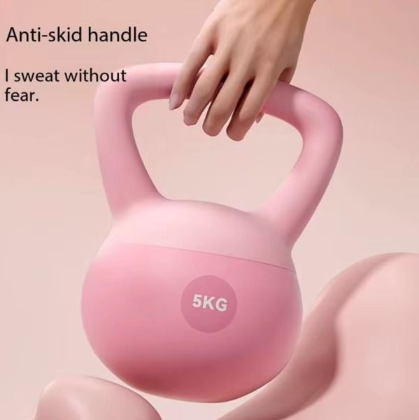 5 Kg Soft Kettlebell Yumuşak Tabanlı Metal Kumlu Ses Yapmaz Darbeye Dayanıklı