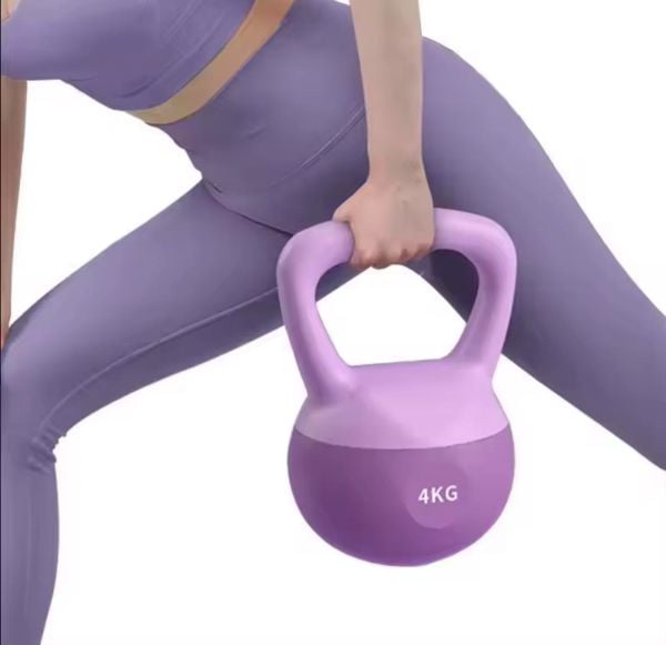 4 Kg Soft Kettlebell Yumuşak Tabanlı Metal Kumlu Ses Yapmaz Darbeye Dayanıklı