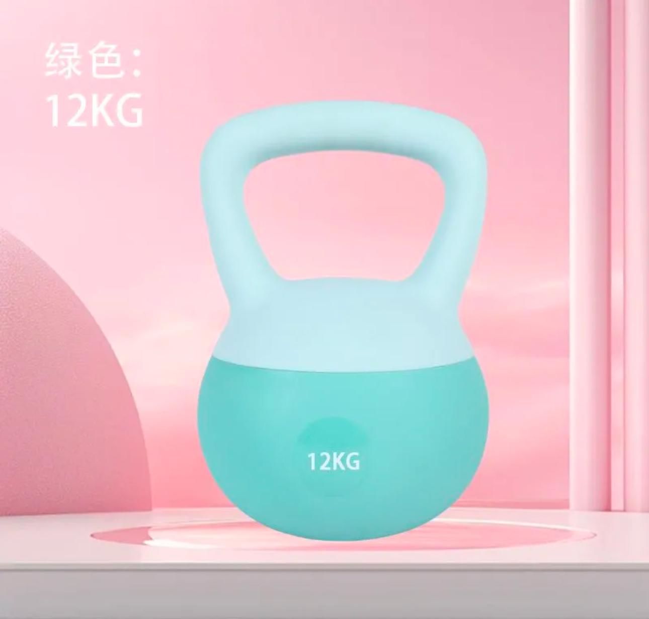 12 Kg Soft Kettlebell Yumuşak Tabanlı Metal Kumlu Ses Yapmaz Darbeye Dayanıklı