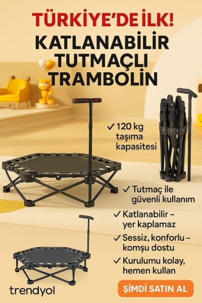 Tutamaçlı Trambolin KATLANIR 106 Cm Türkiye'de Tek