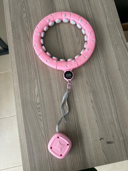 Akıllı Hula Hoop Çemberi 24 Bölüm Parça Mor Renk Fitness Spor Egzersiz Halkası Sayaçlı