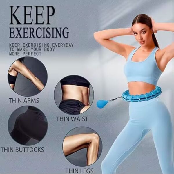 Akıllı Hula Hoop Çemberi 24 Bölüm Parça Fitness Spor Zayıflama Egzersiz Halkası
