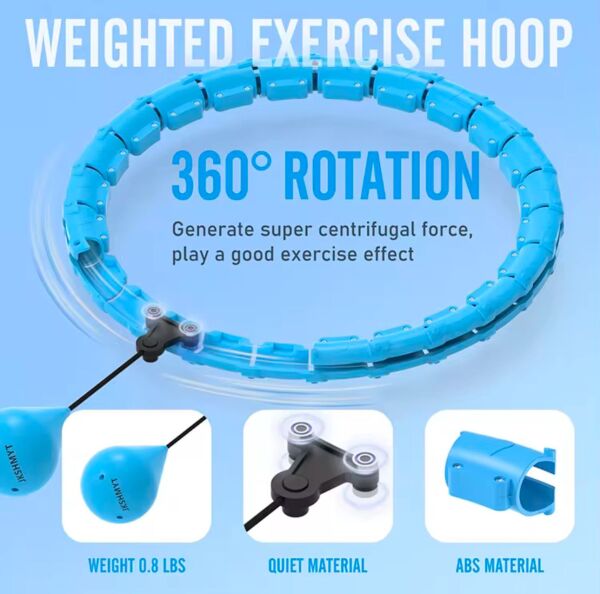 Akıllı Hula Hoop Çemberi 24 Bölüm Parça Fitness Spor Zayıflama Egzersiz Halkası