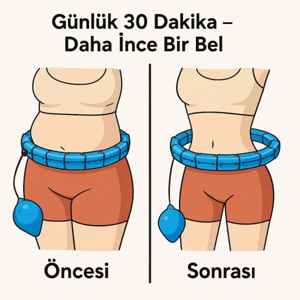 Akıllı Hula Hoop Çemberi 24 Bölüm Parça Fitness Spor Zayıflama Egzersiz Halkası